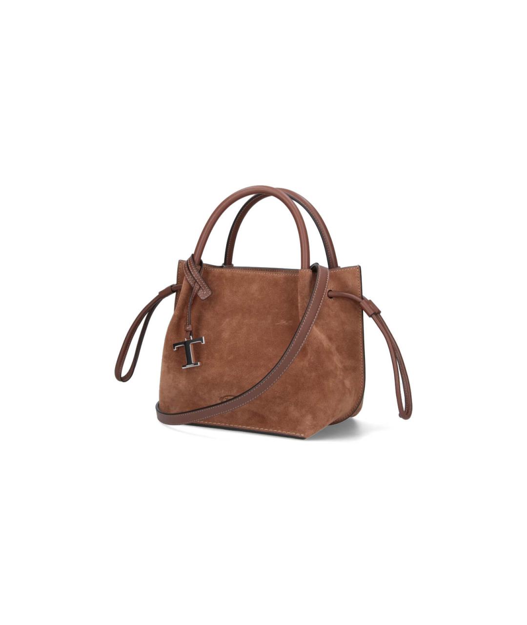 TOD'S Коричневая кожаная сумка тоут, фото 2
