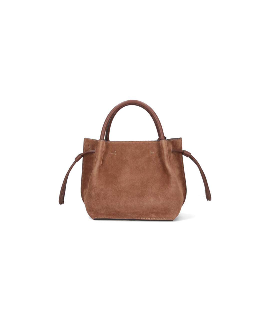 TOD'S Коричневая кожаная сумка тоут, фото 3