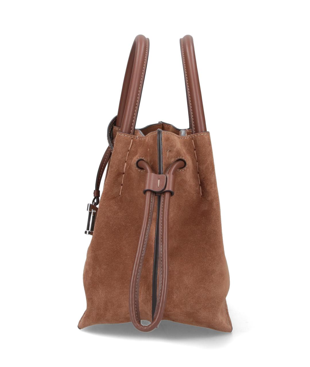 TOD'S Коричневая кожаная сумка тоут, фото 5