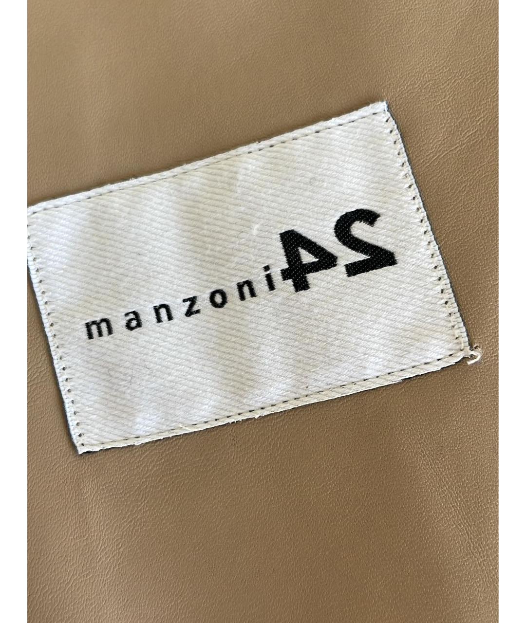 MANZONI 24 Белая кожаная шуба, фото 5
