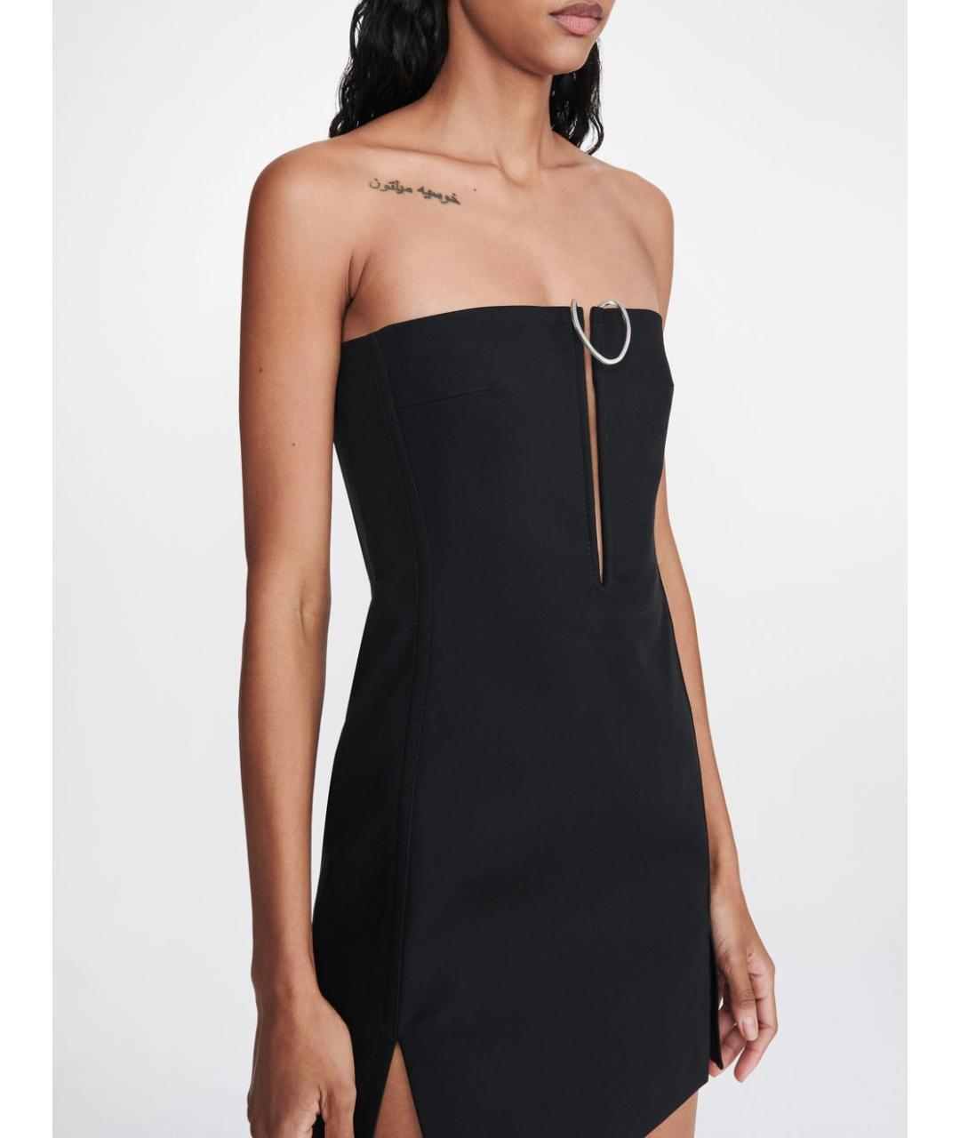 DION LEE Черное коктейльное платье, фото 4