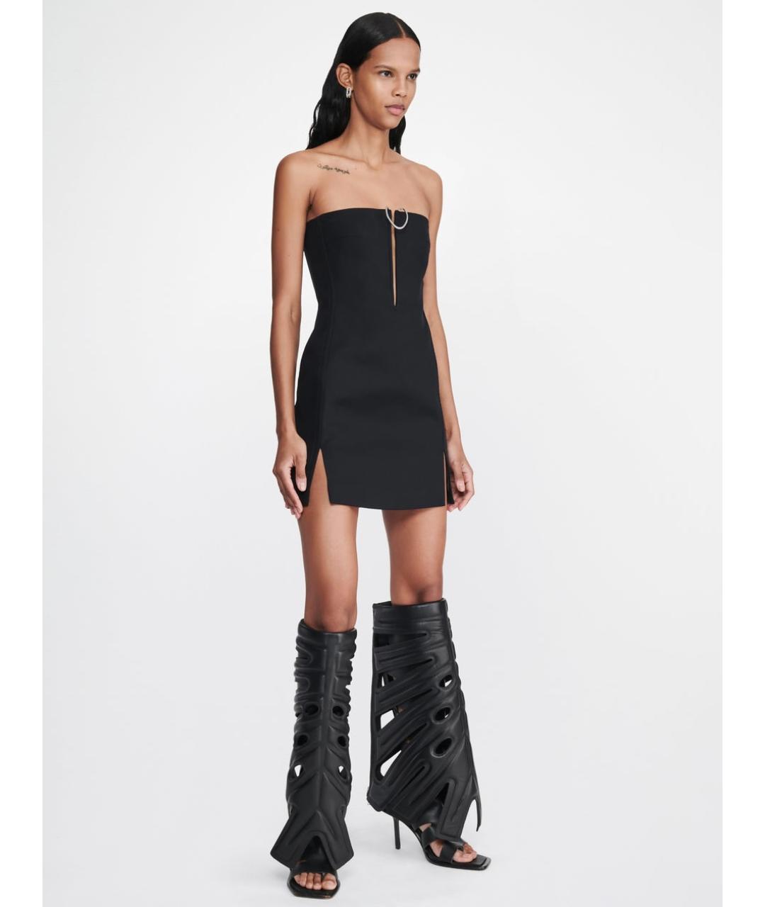 DION LEE Черное коктейльное платье, фото 3