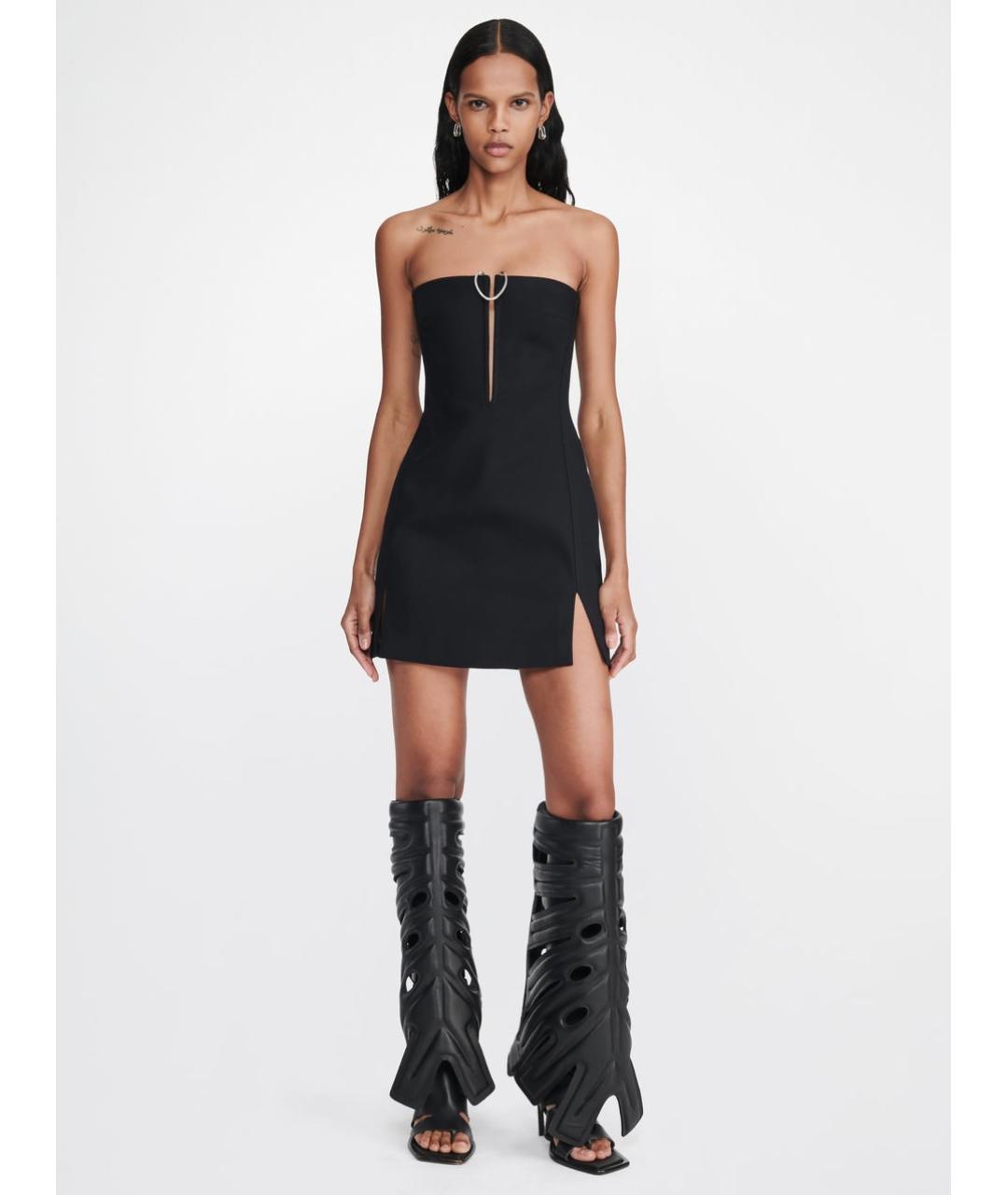 DION LEE Черное коктейльное платье, фото 2