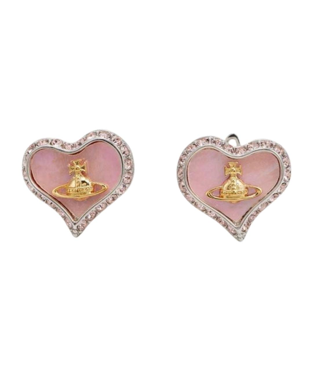 VIVIENNE WESTWOOD Розовые латунные серьги, фото 1