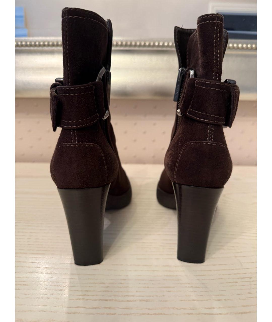 TOD'S Коричневые замшевые ботильоны, фото 3