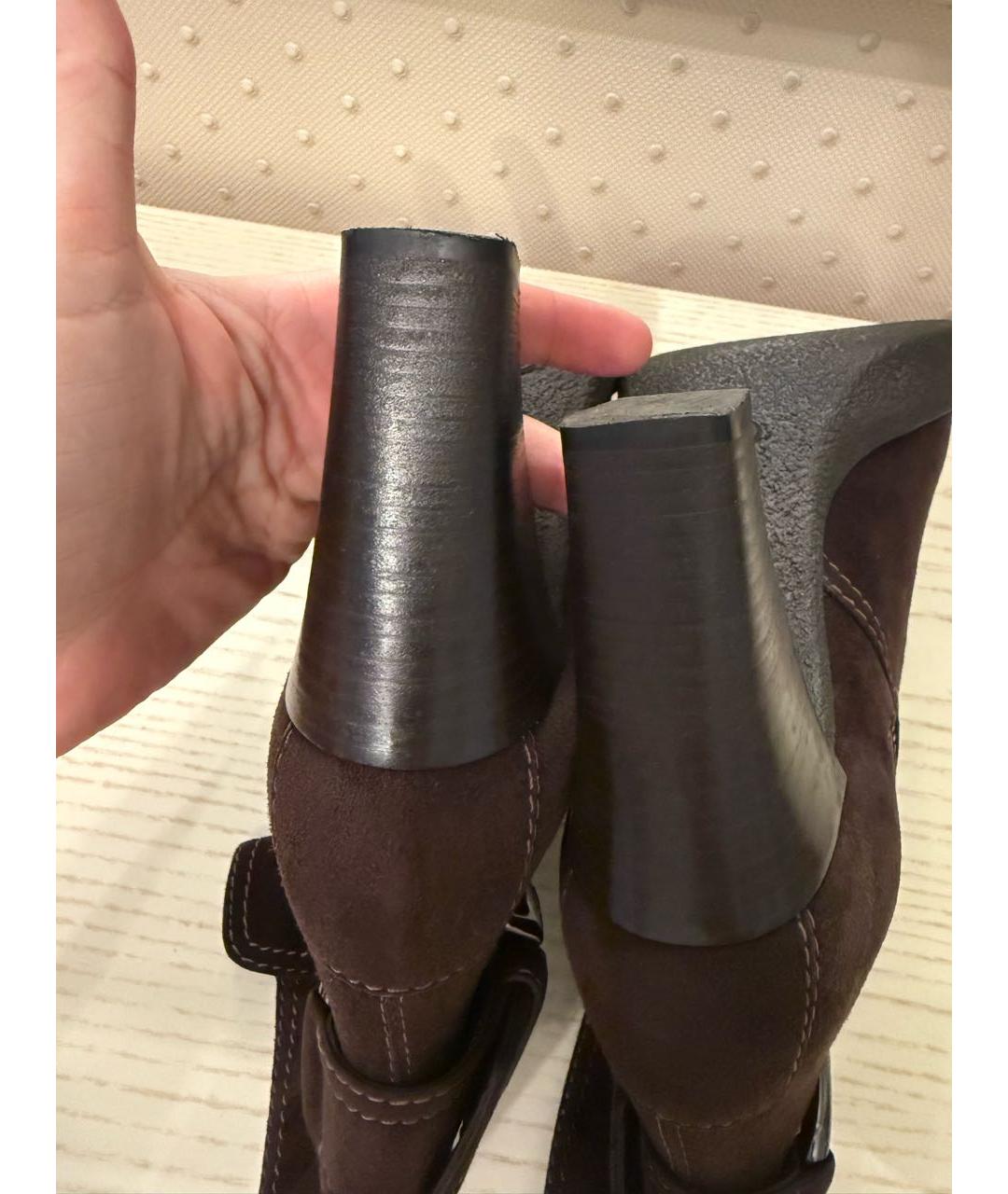 TOD'S Коричневые замшевые ботильоны, фото 7