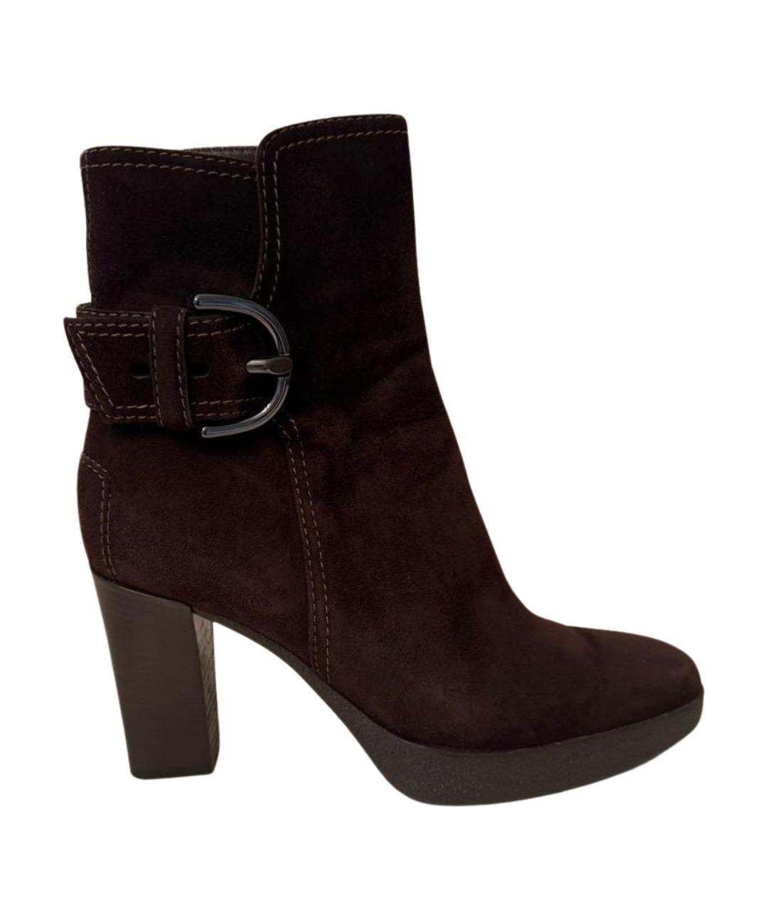 TOD'S Коричневые замшевые ботильоны, фото 1