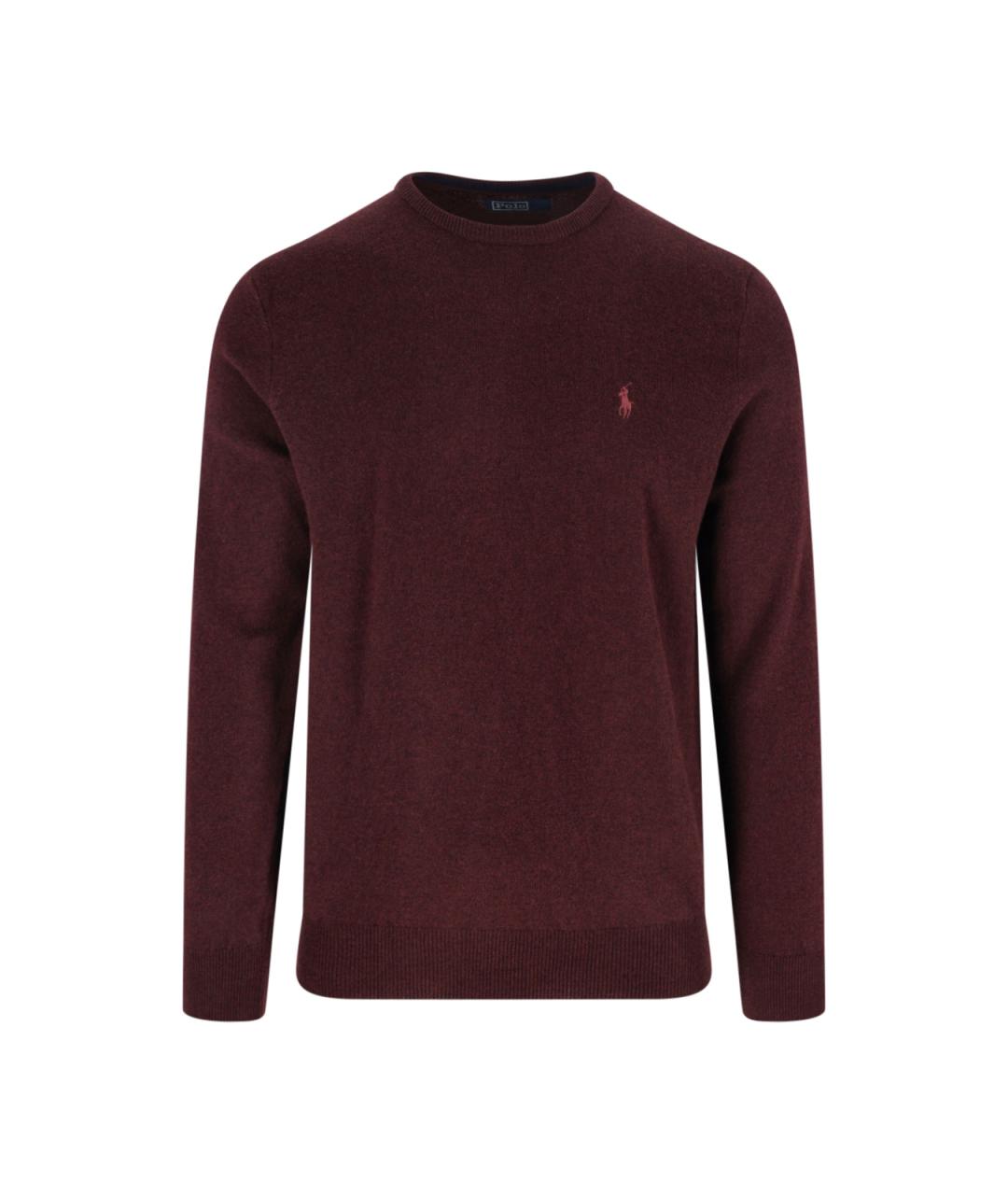 POLO RALPH LAUREN Бордовый шерстяной джемпер / свитер, фото 1