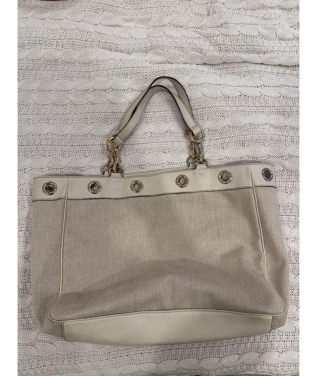 GUCCI Бежевая кожаная сумка тоут, фото 4