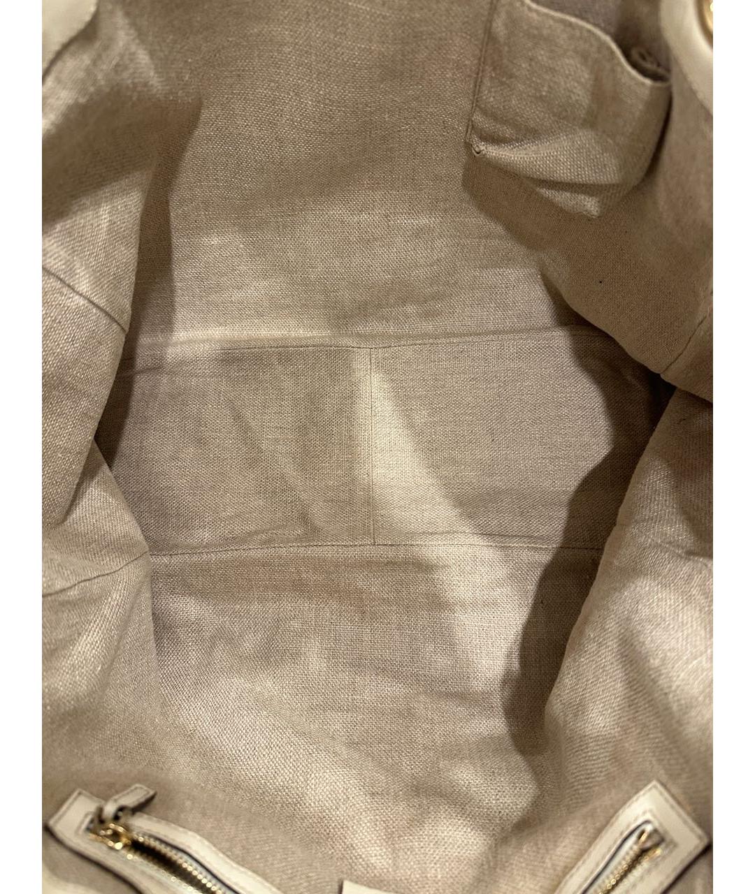 GUCCI Бежевая кожаная сумка тоут, фото 6