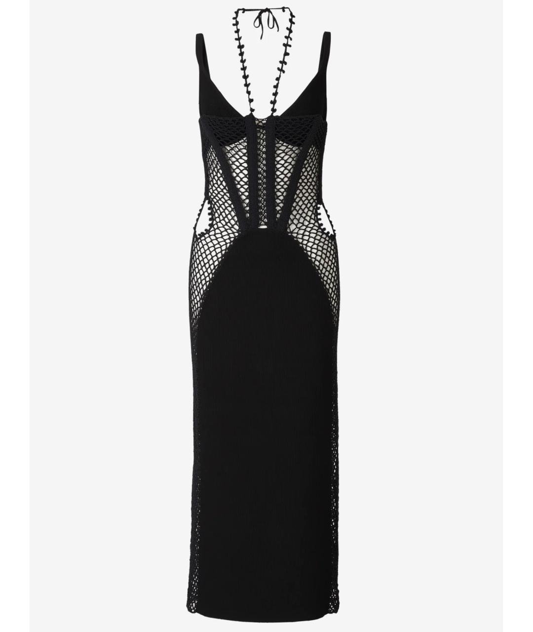 DION LEE Черное коктейльное платье, фото 7