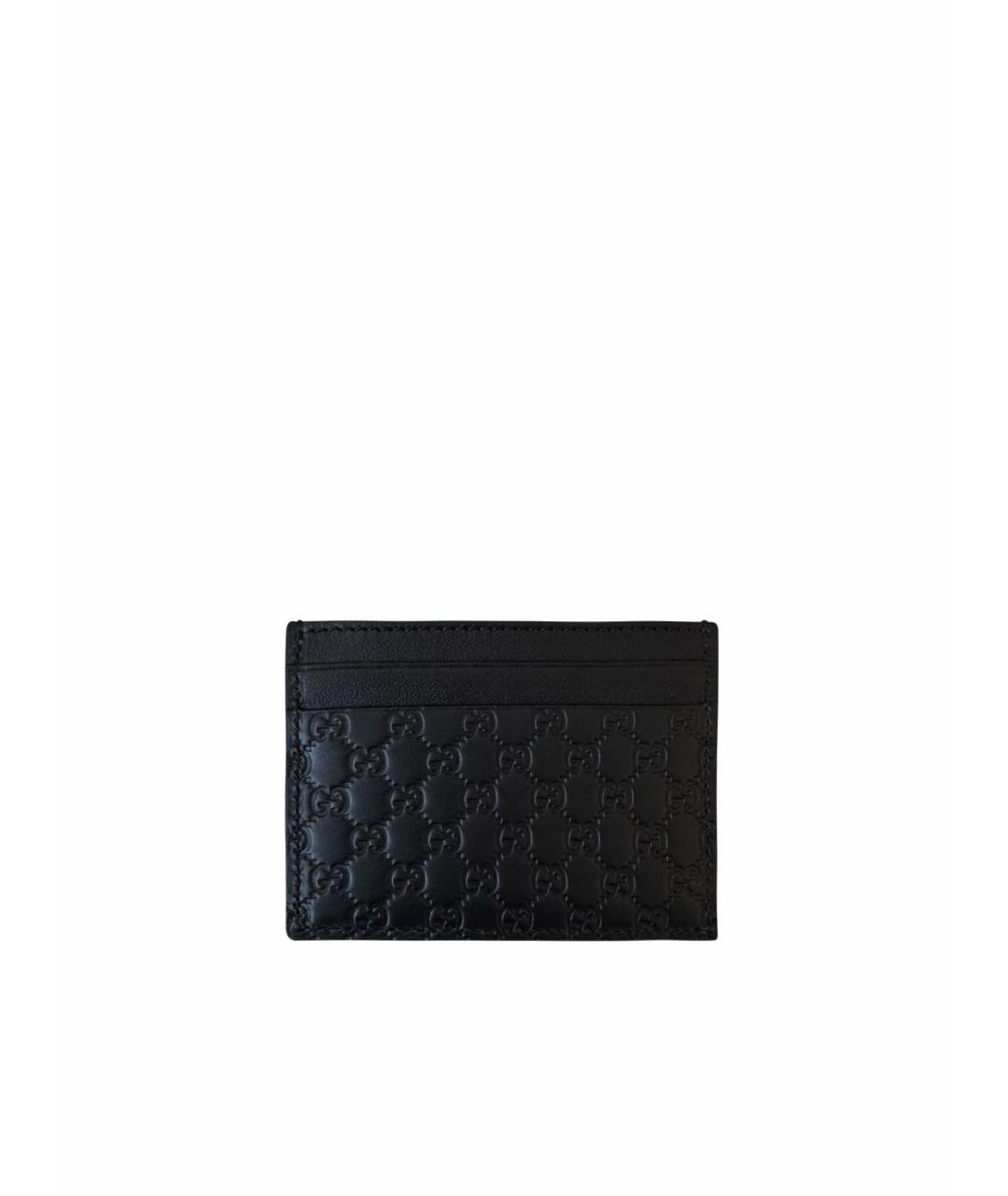 GUCCI Черный кожаный кардхолдер, фото 1