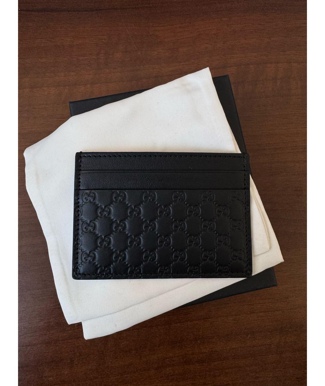 GUCCI Черный кожаный кардхолдер, фото 4