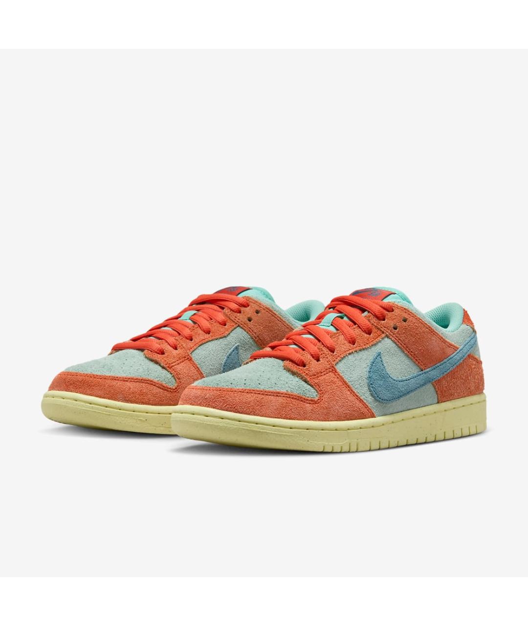NIKE Оранжевое замшевые кроссовки, фото 4