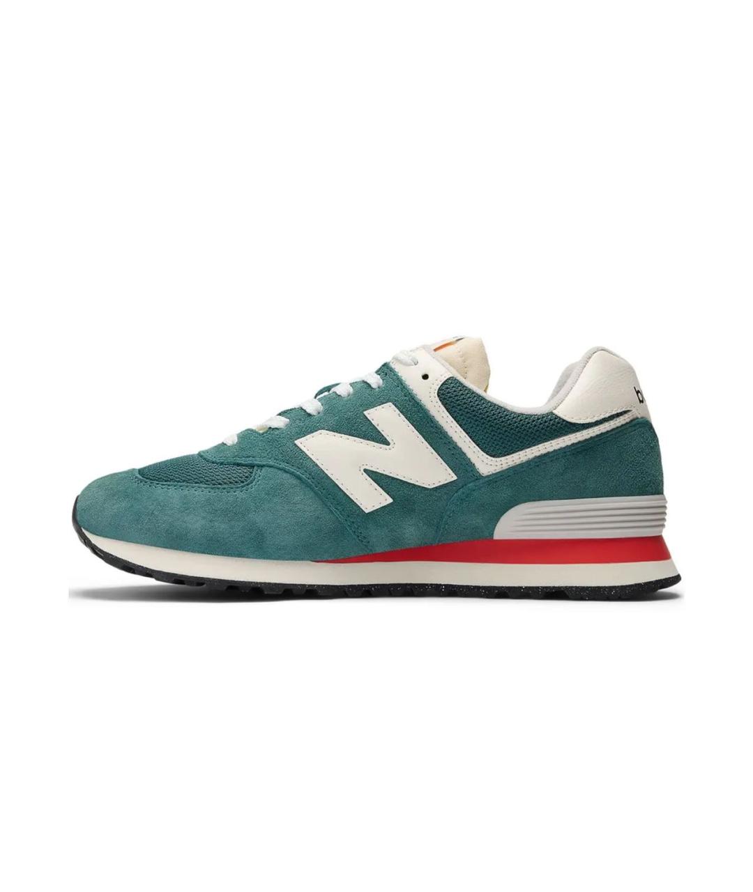 NEW BALANCE Зеленые замшевые кроссовки, фото 3