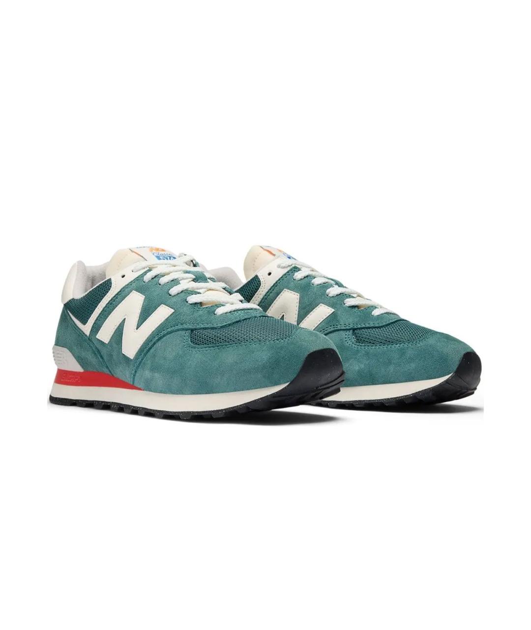 NEW BALANCE Зеленые замшевые кроссовки, фото 2