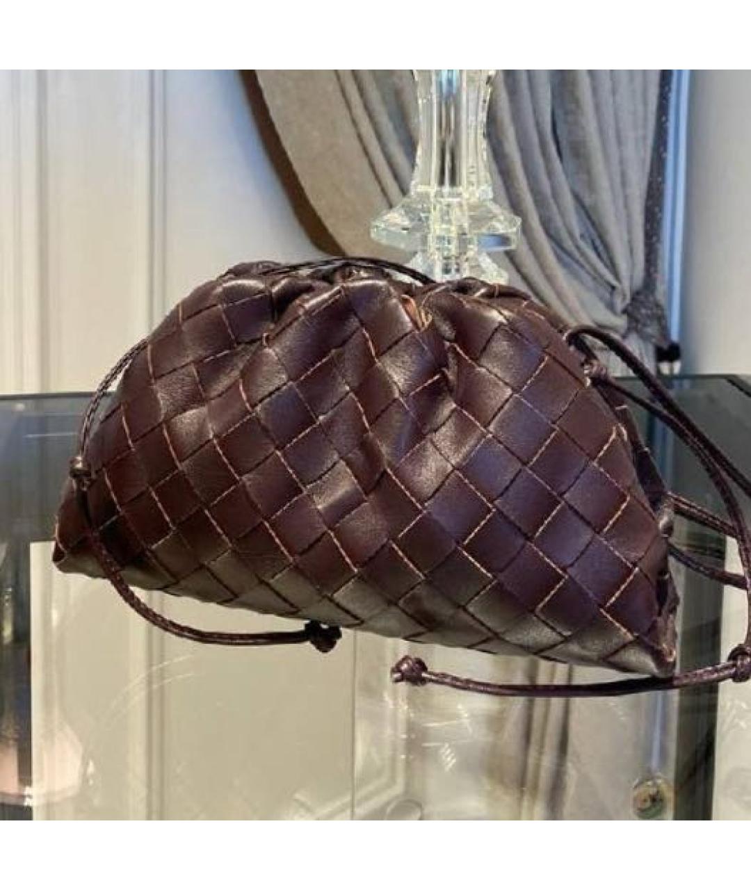 BOTTEGA VENETA Бордовая кожаная сумка через плечо, фото 3