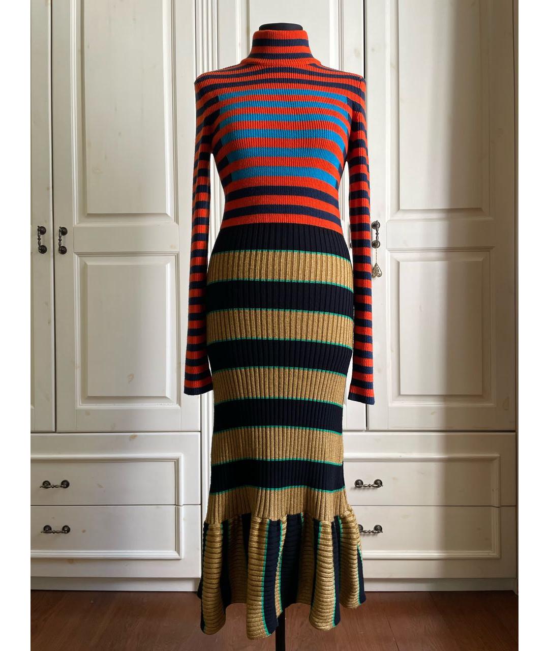 KENZO Мульти шерстяное повседневное платье, фото 8
