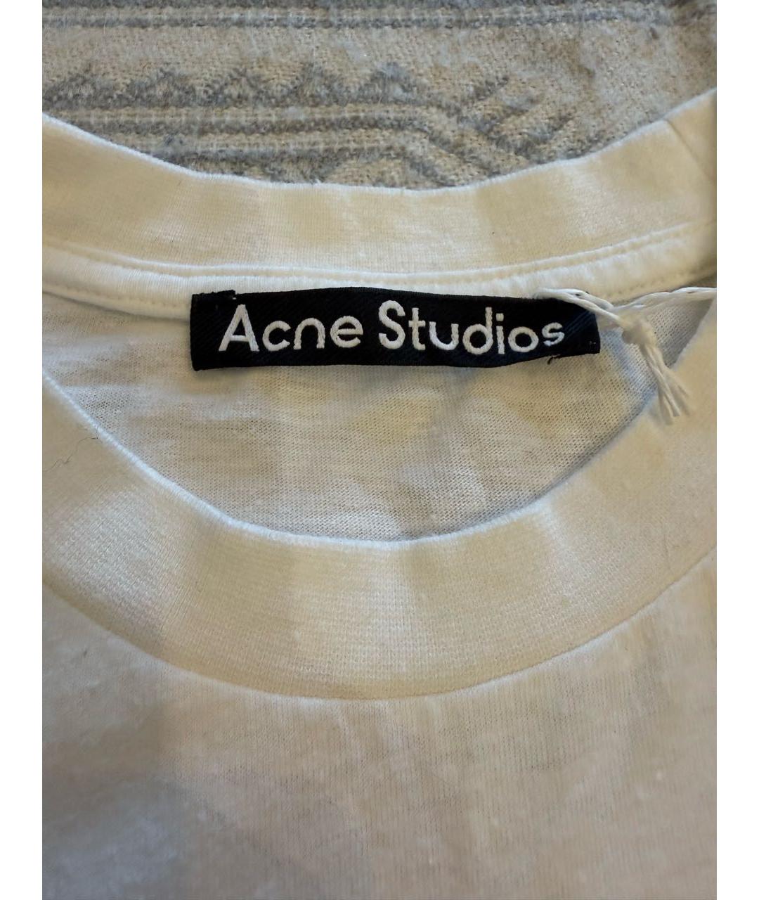 ACNE STUDIOS Белая хлопковая футболка, фото 6