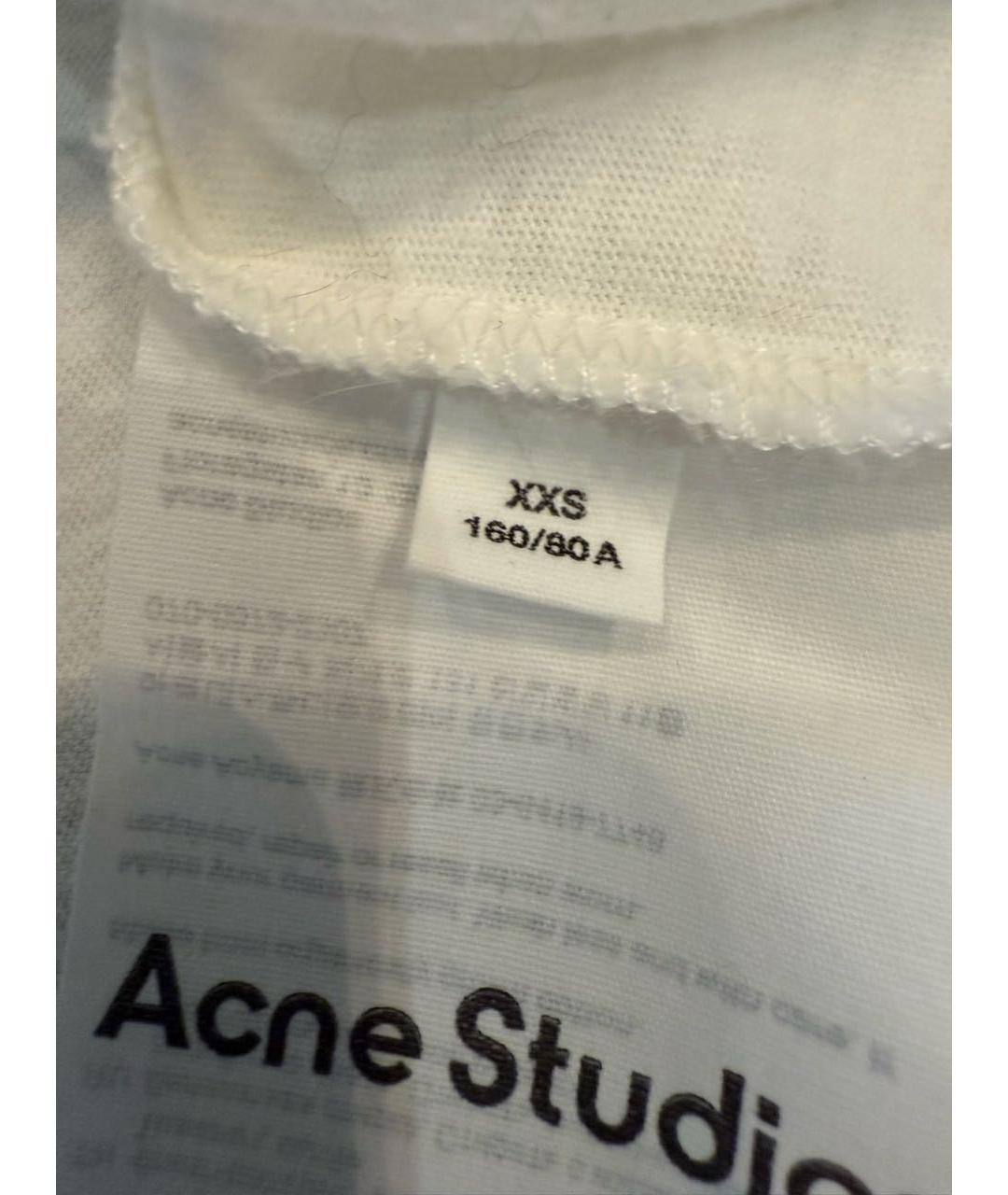 ACNE STUDIOS Белая хлопковая футболка, фото 7