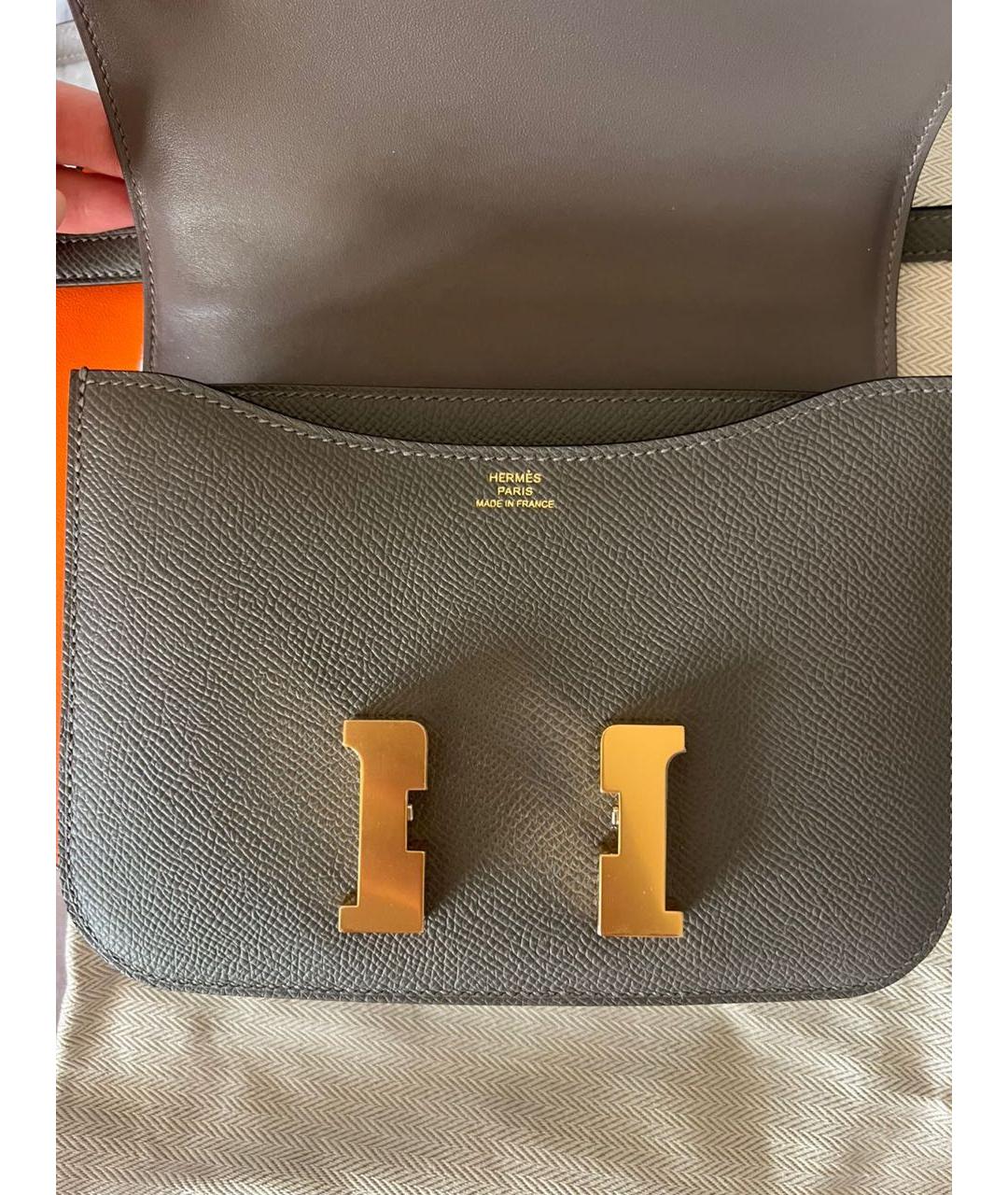 HERMES Коричневая кожаная сумка через плечо, фото 3