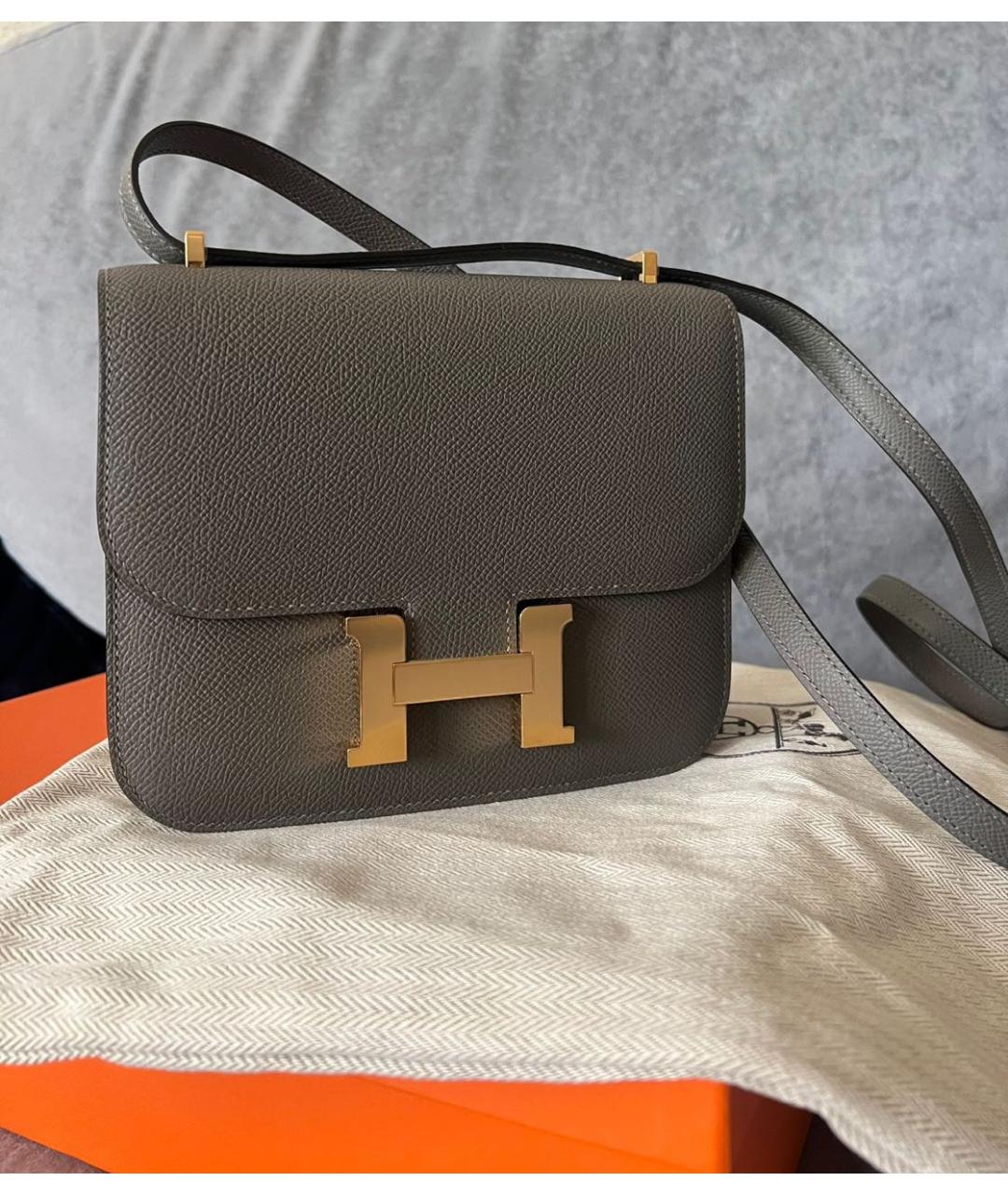HERMES Коричневая кожаная сумка через плечо, фото 2