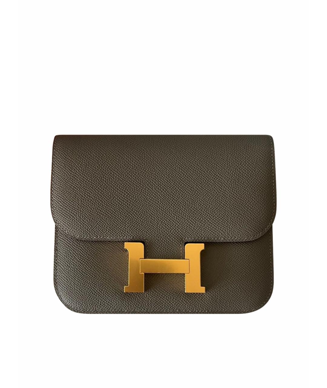 HERMES Коричневая кожаная сумка через плечо, фото 1