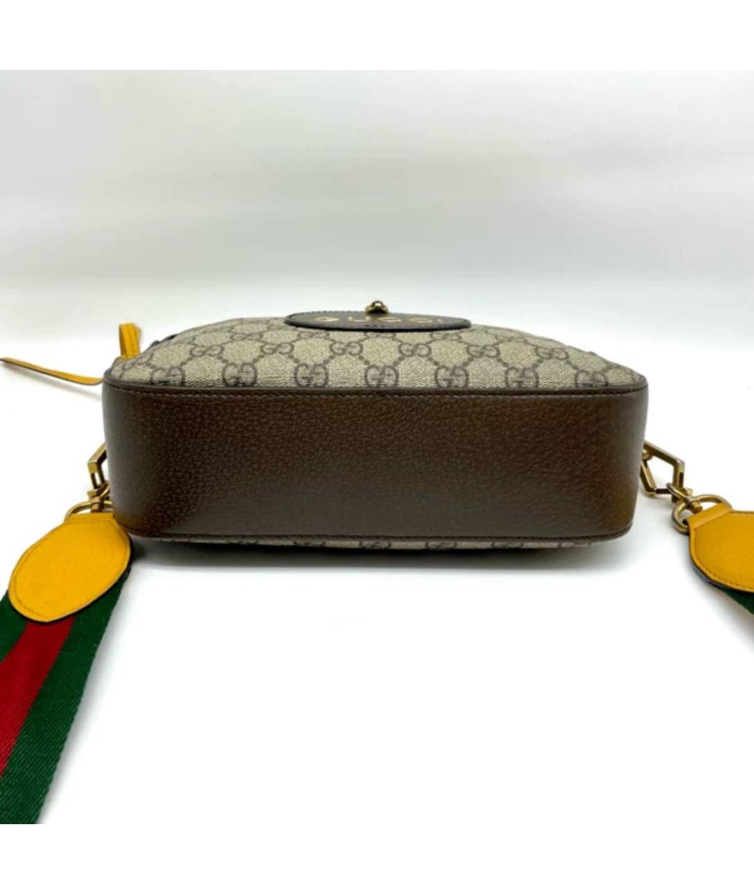 GUCCI Коричневая кожаная сумка тоут, фото 5
