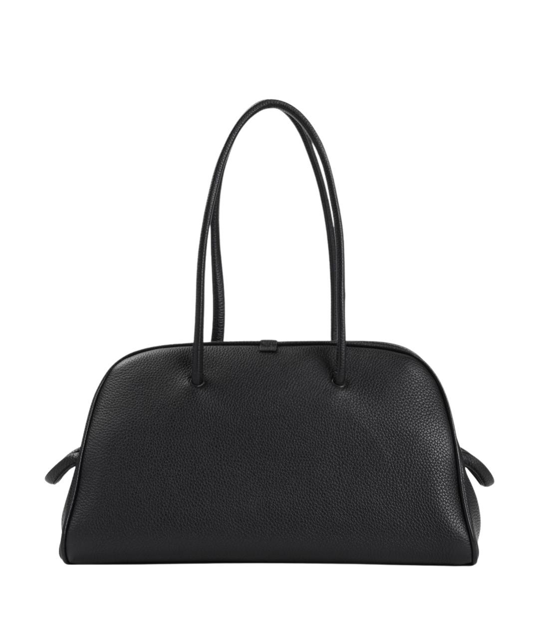 JACQUEMUS Черная кожаная сумка через плечо, фото 2