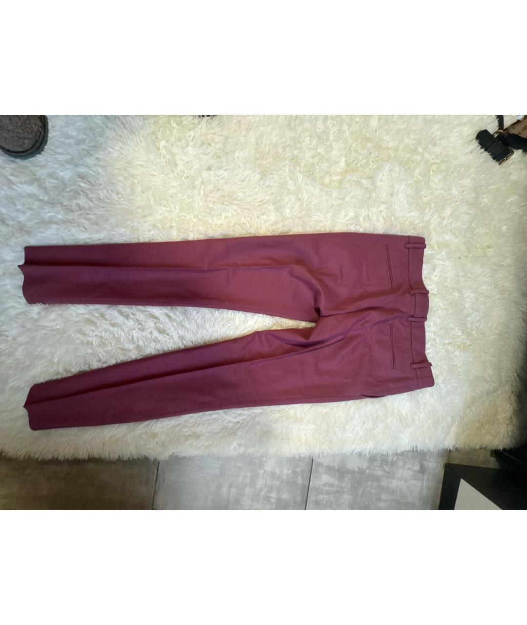 GUCCI Розовые шерстяные брюки узкие, фото 2