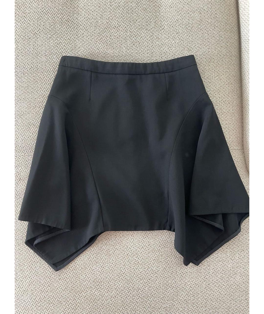 STELLA MCCARTNEY Черная шерстяная юбка мини, фото 4