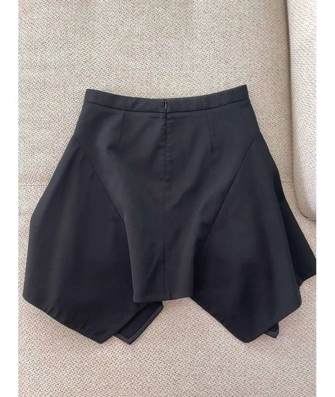 STELLA MCCARTNEY Черная шерстяная юбка мини, фото 2