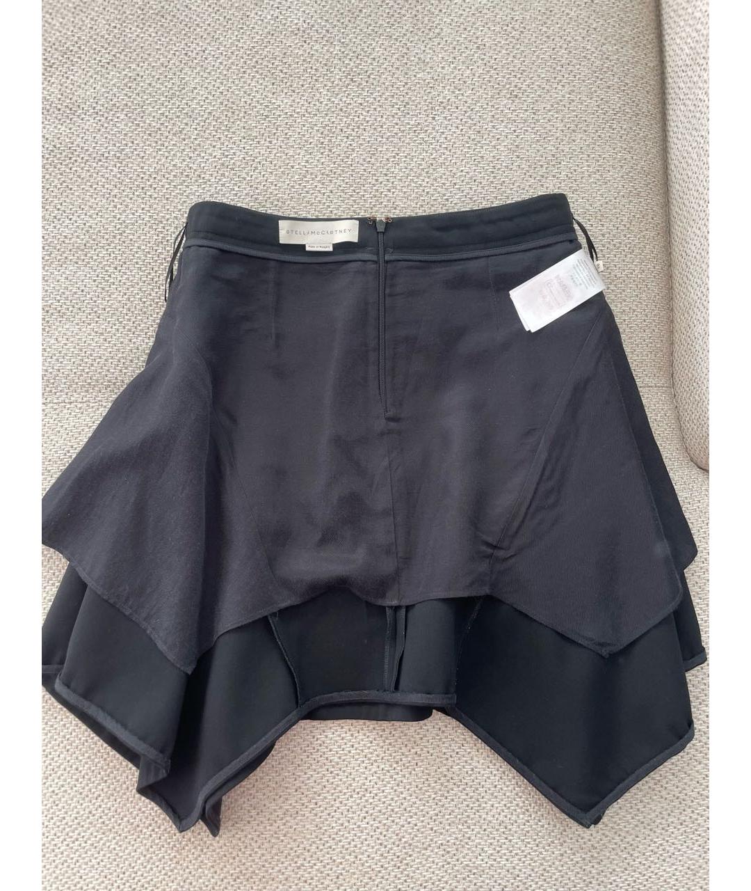 STELLA MCCARTNEY Черная шерстяная юбка мини, фото 3