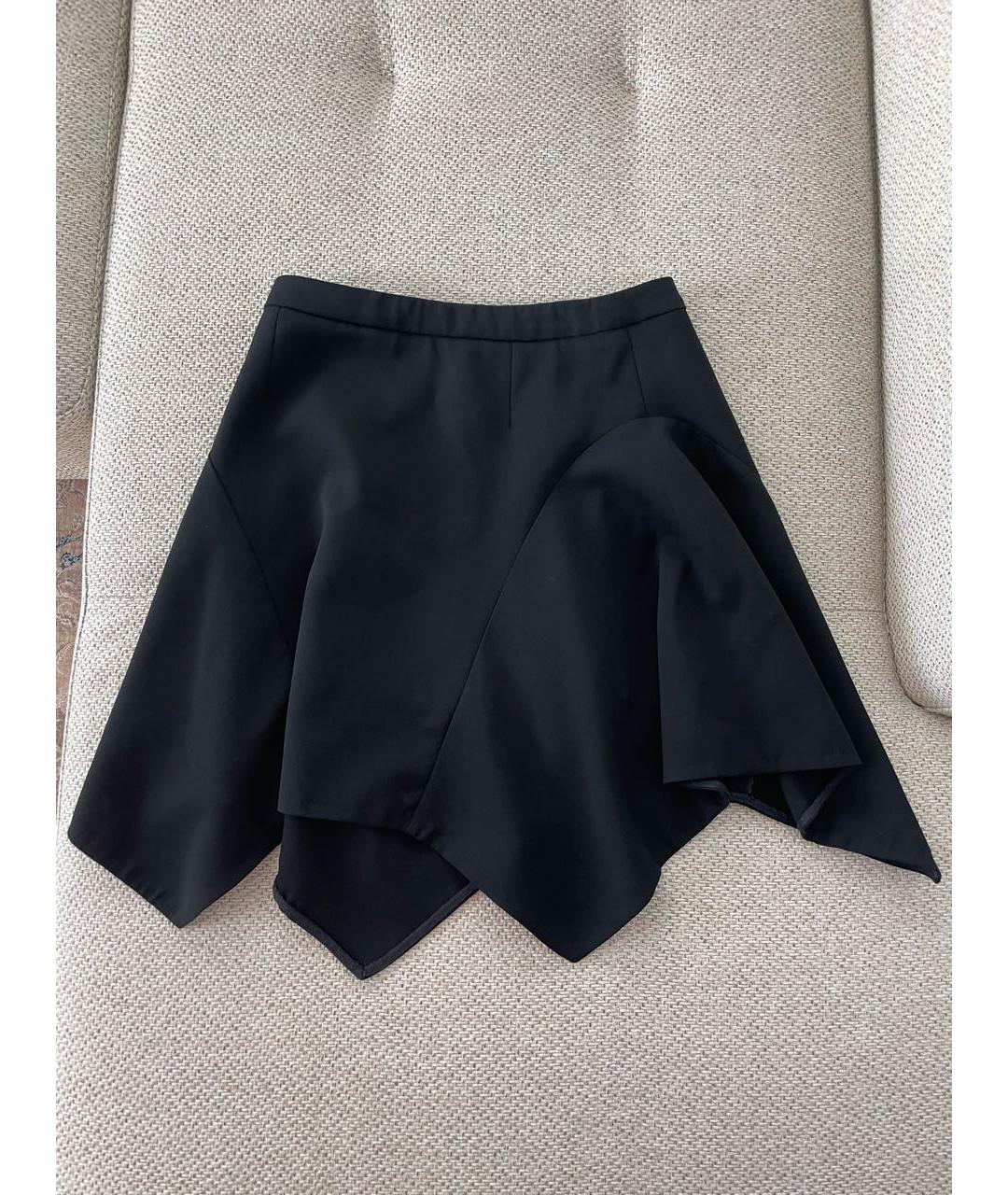 STELLA MCCARTNEY Черная шерстяная юбка мини, фото 8