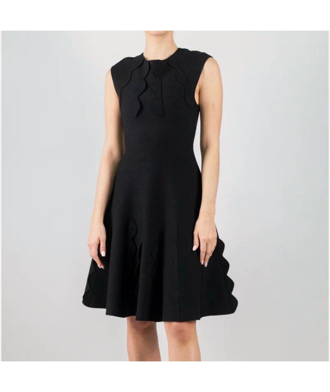 CHRISTIAN DIOR Черное шерстяное повседневное платье, фото 8