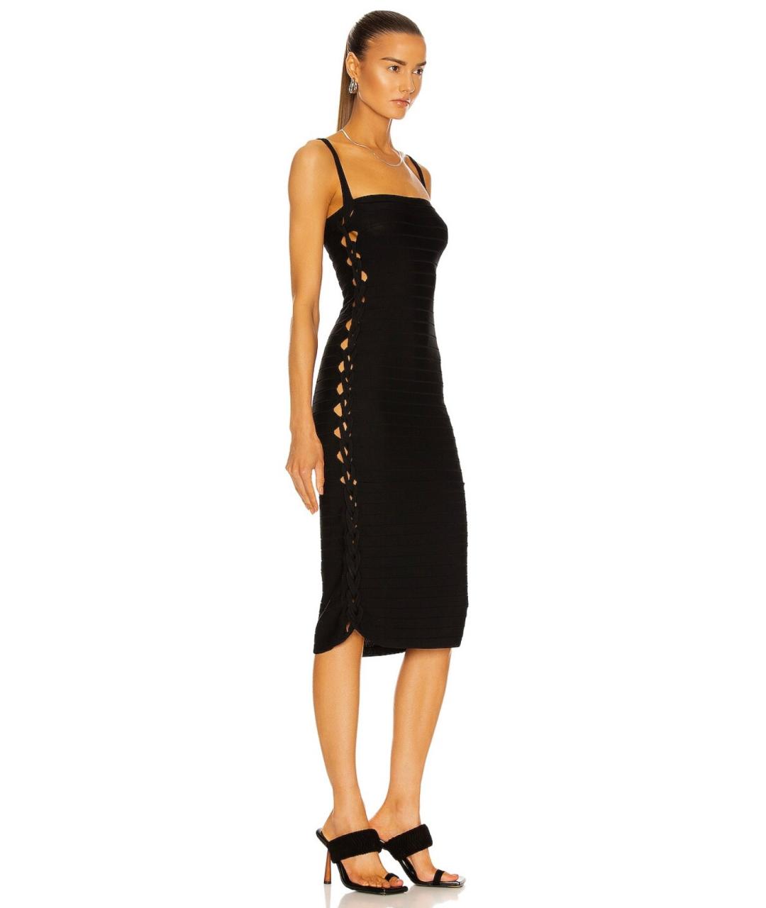 DION LEE Черное коктейльное платье, фото 3