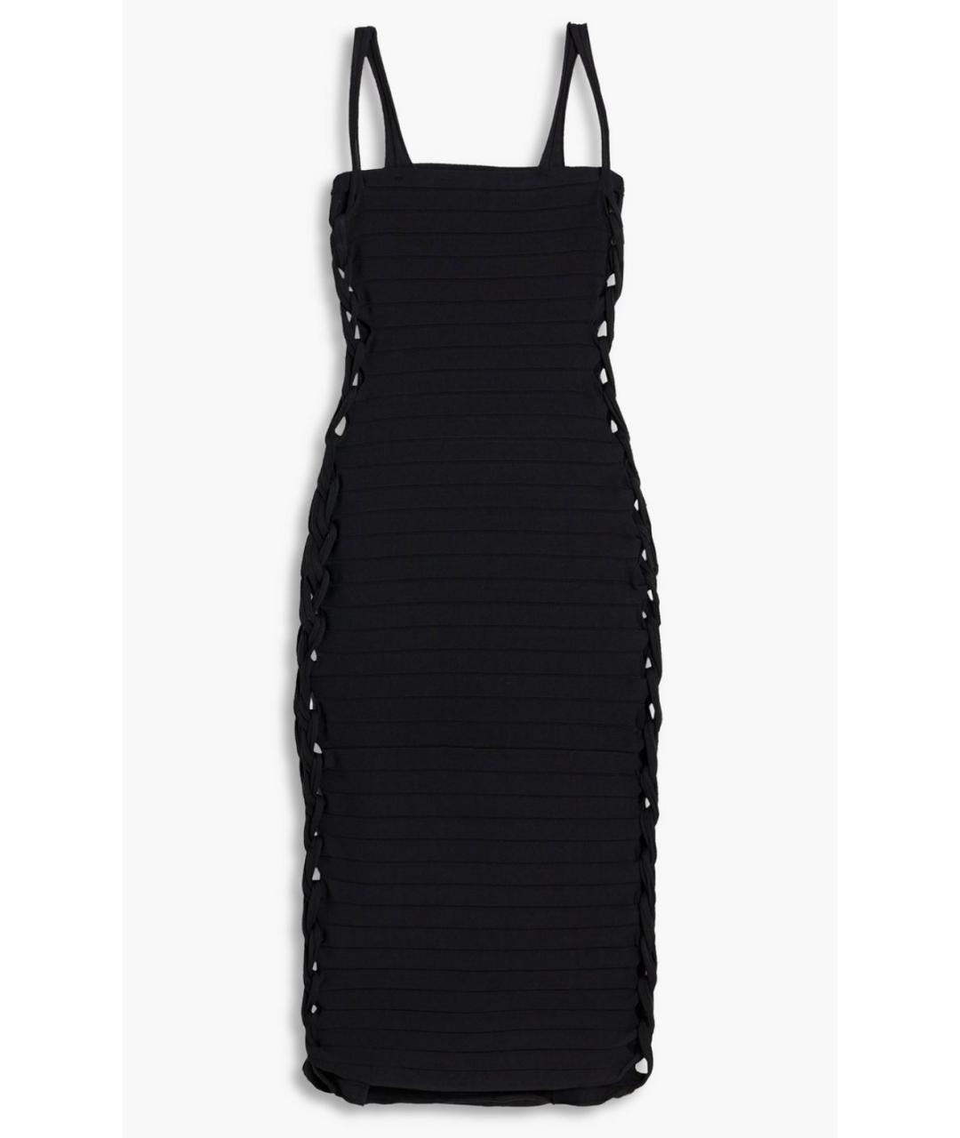 DION LEE Черное коктейльное платье, фото 5