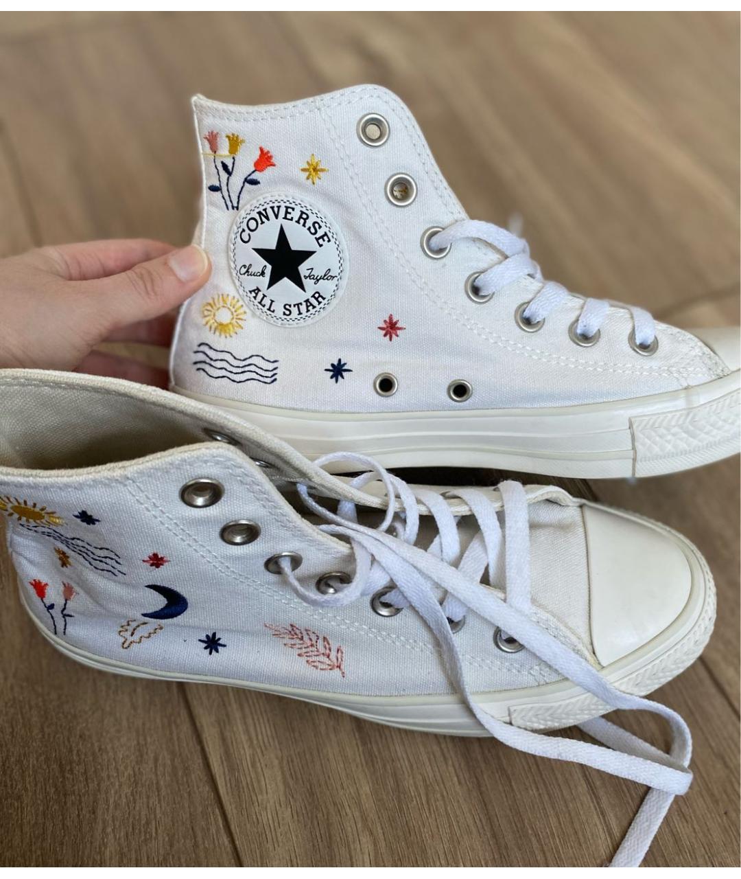 CONVERSE Белые текстильные кеды, фото 3