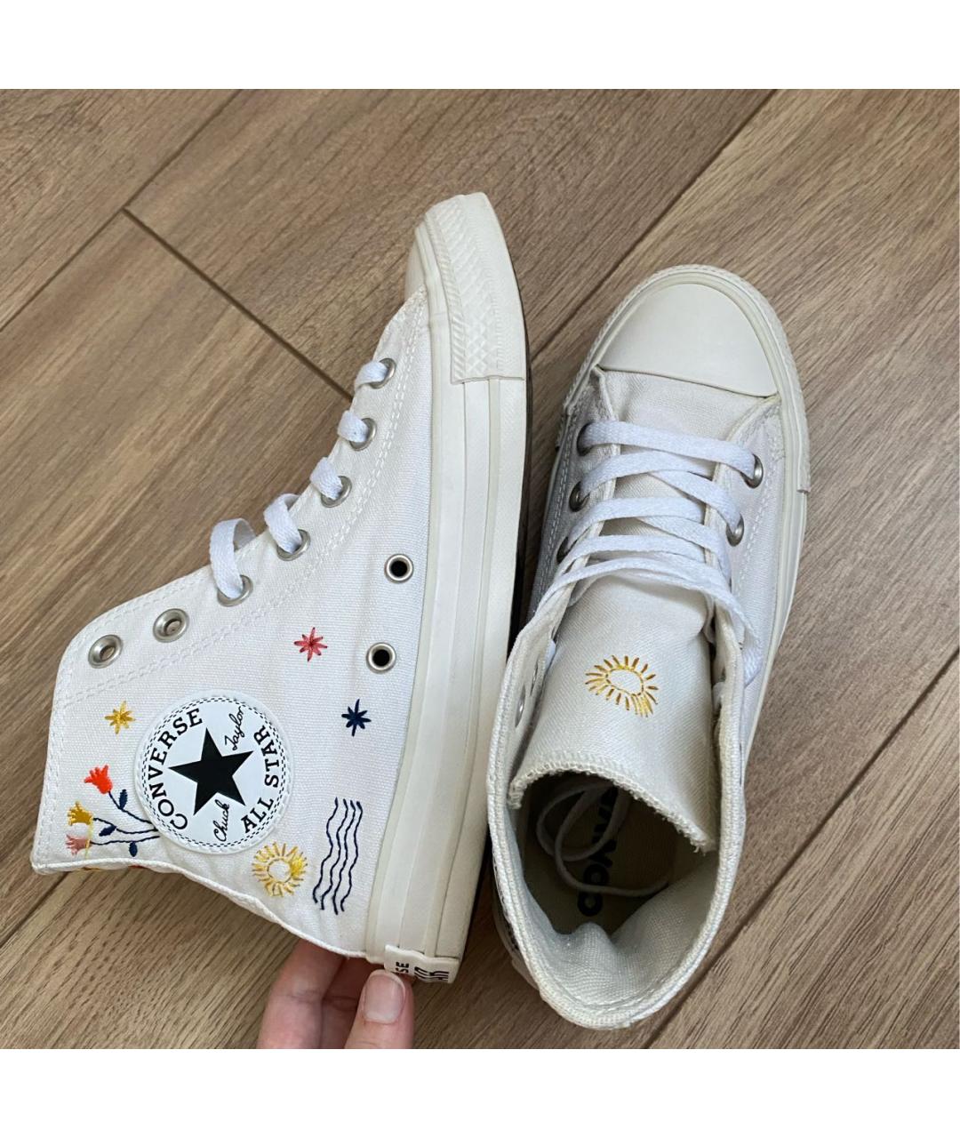 CONVERSE Белые текстильные кеды, фото 5