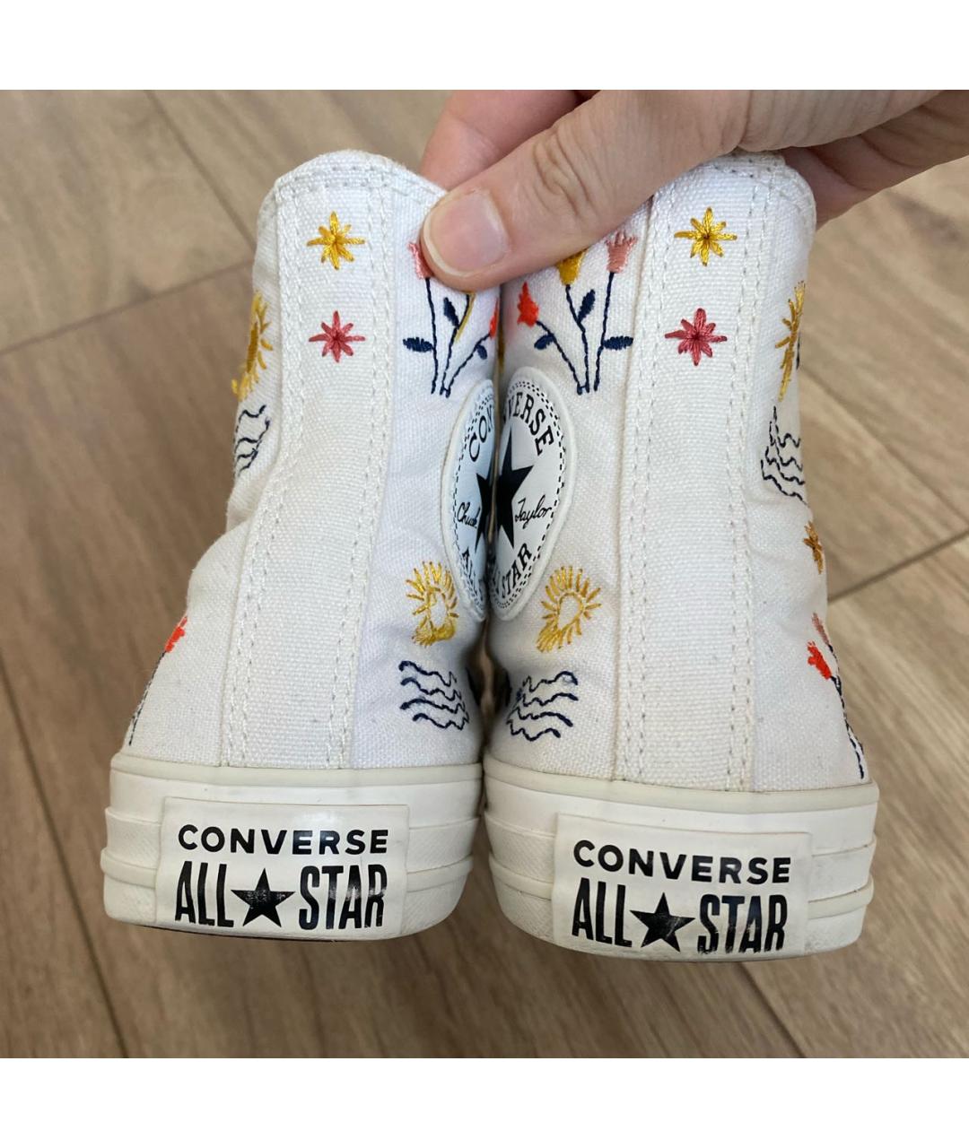 CONVERSE Белые текстильные кеды, фото 4