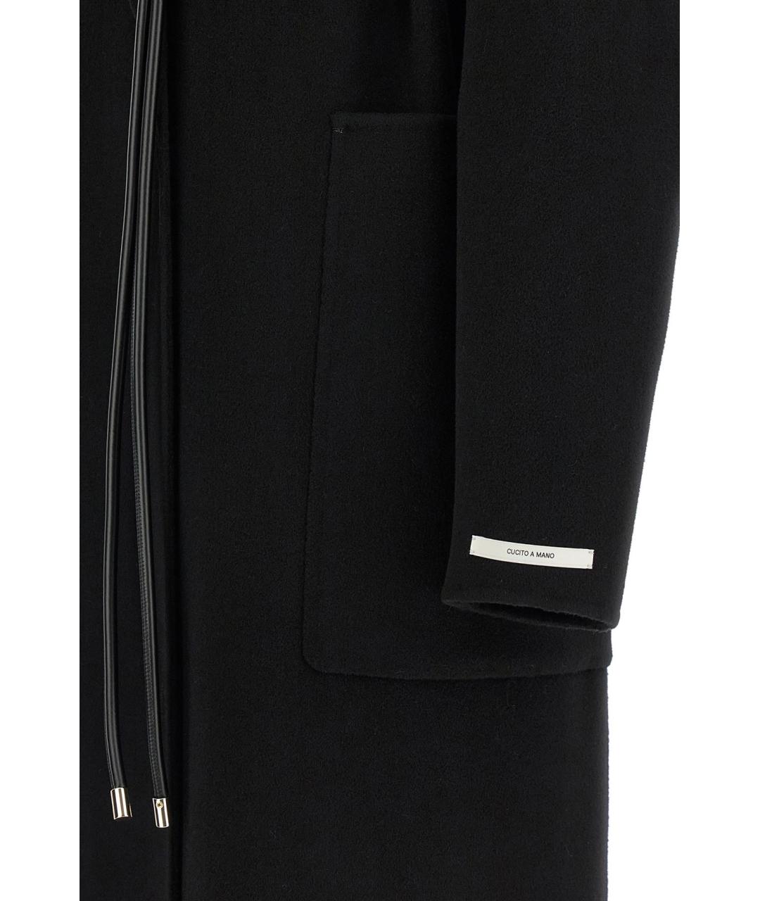 SPORTMAX Черное шерстяное пальто, фото 5