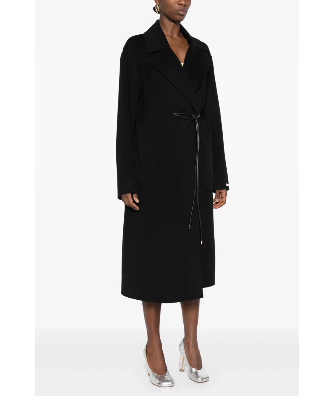 SPORTMAX Черное шерстяное пальто, фото 4