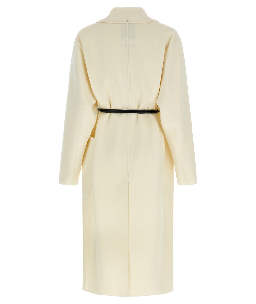 SPORTMAX Белое шерстяное пальто, фото 2