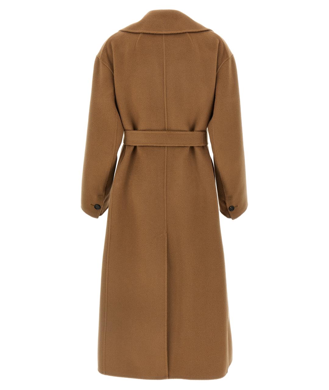 'S MAX MARA Коричневое шерстяное пальто, фото 2