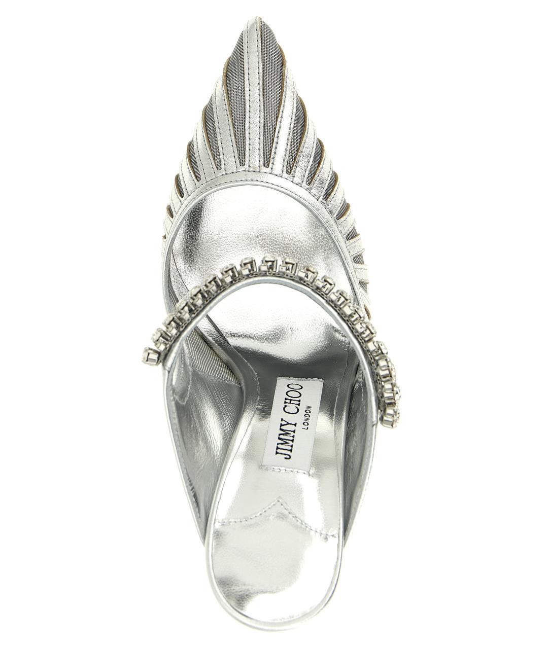 JIMMY CHOO Серебряные туфли, фото 4