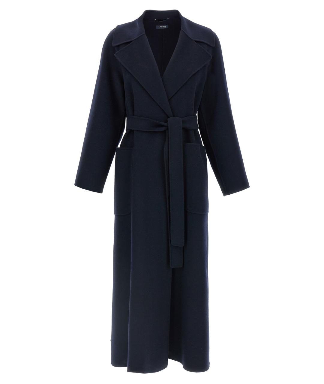 'S MAX MARA Синее шерстяное пальто, фото 1