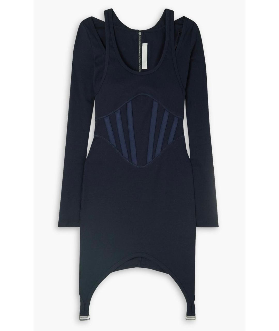 DION LEE Темно-синее коктейльное платье, фото 4