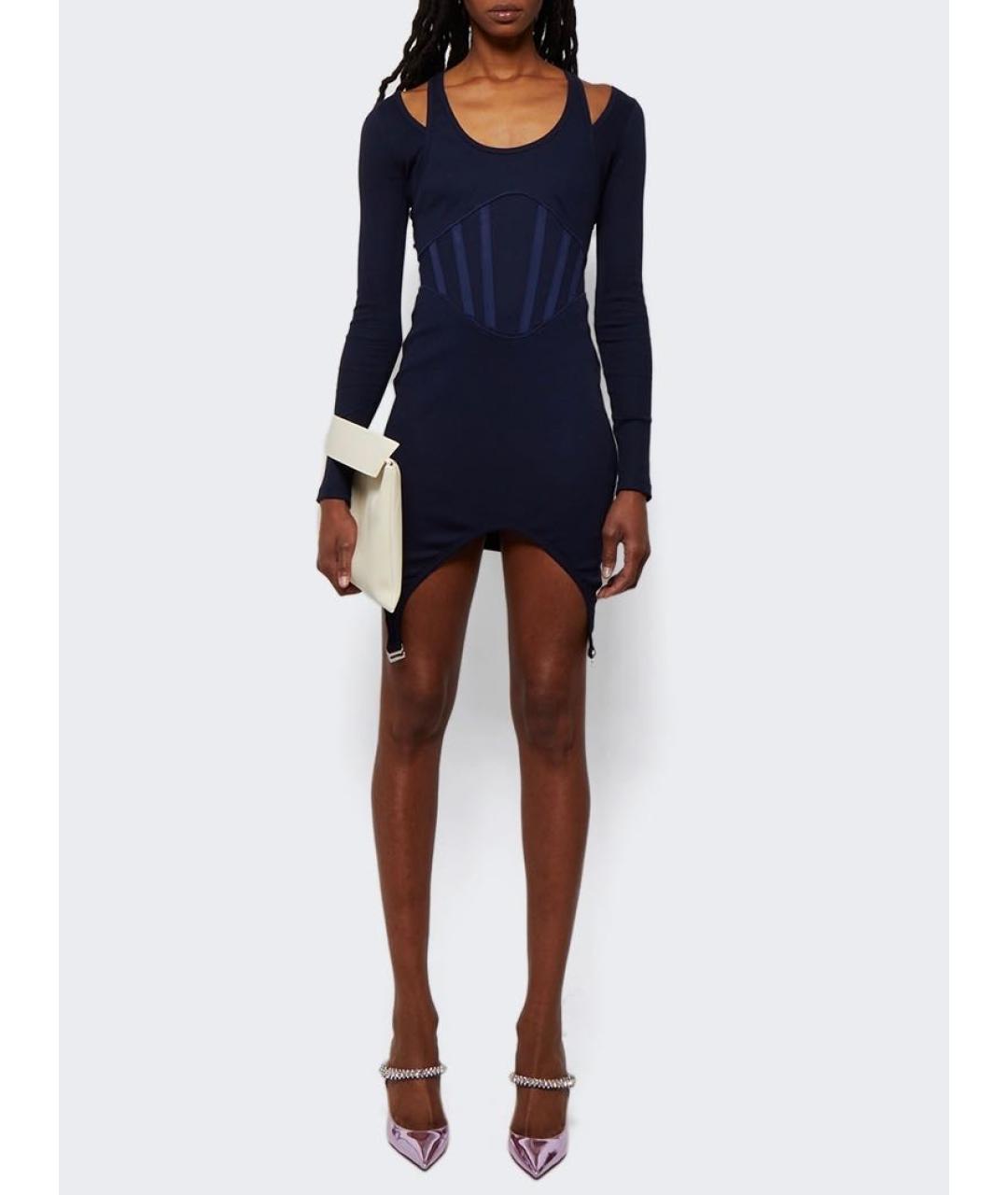 DION LEE Темно-синее коктейльное платье, фото 5