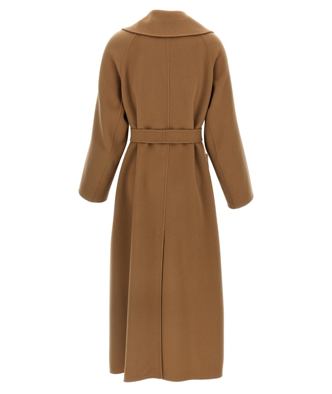 'S MAX MARA Коричневое шерстяное пальто, фото 2