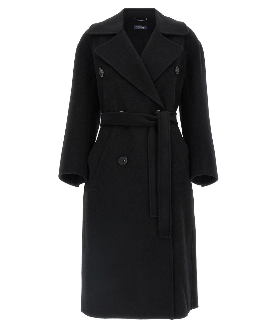'S MAX MARA Черное шерстяное пальто, фото 1